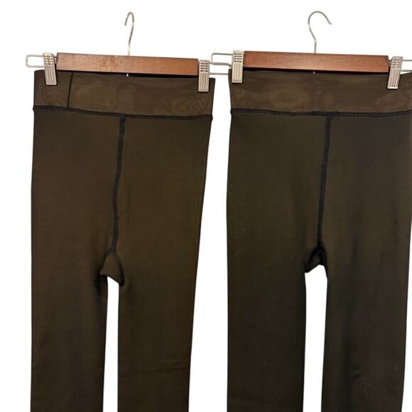 Vertvie Fleece Lined Tights LOT OF 2 Womens Sz L/XL Brown Elastic Waist NEW - Picture 2 of 9